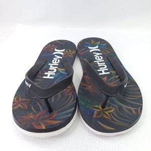 Hurley Windswell Flip Flops Summer Slides Floral Print Thongs Shoes Mens Size 12